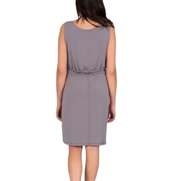 Indygena STOK Dress Sustainable Lenzing™ Jersey Knit Empire Waist Cinching Mauve - Picture 8 of 14